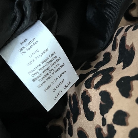 Talbots Animal Print Leopard Print Pencil Skirt Size 16P - Picture 5 of 7